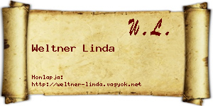 Weltner Linda névjegykártya
